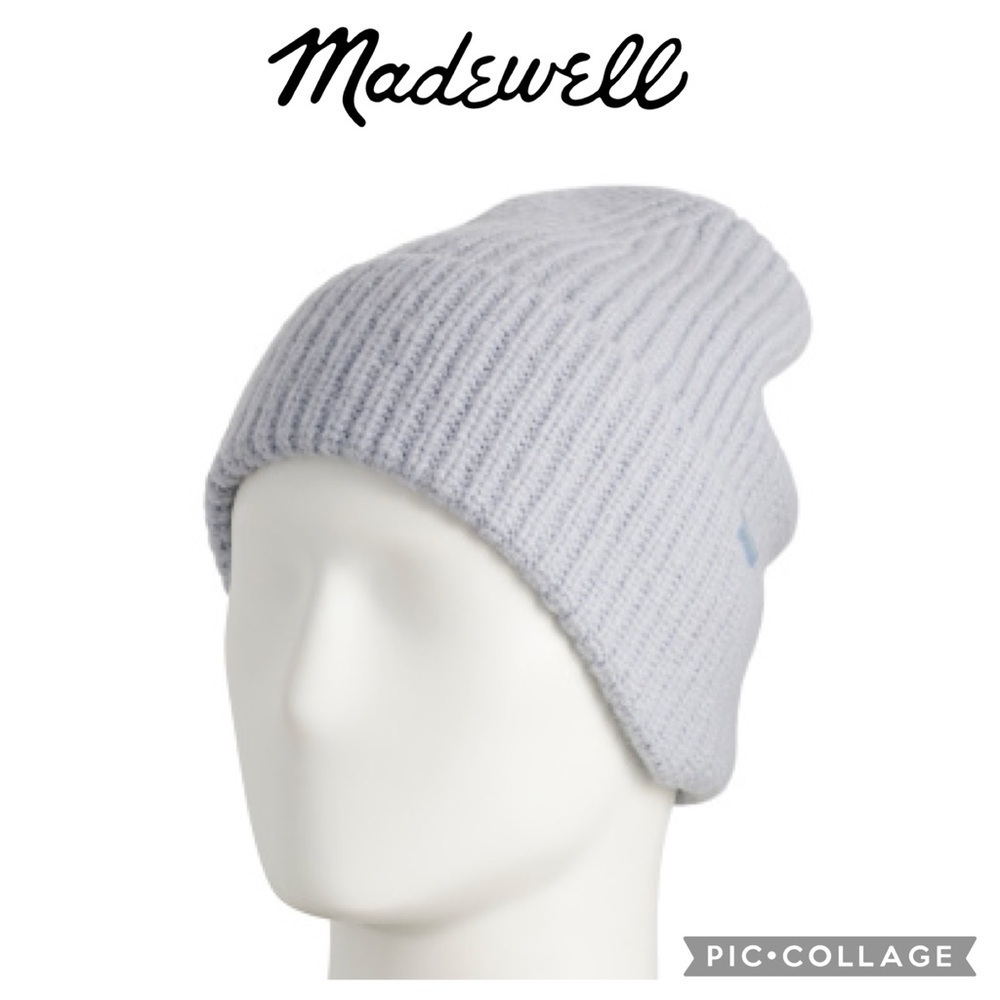 MADEWELL Ribbed Serene Beanie gray alpaca blend NWT